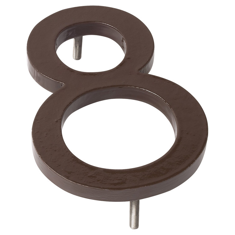 Montague Metal Products 10'' H Metal Floating Mount House Number